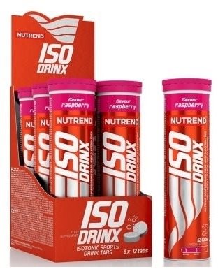 Nutrend Isodrinx TABS, 12 tablet, malina Energetické tablety