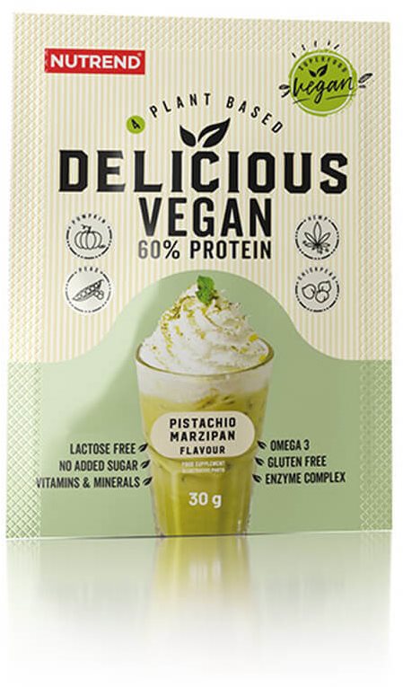 Nutrend Delicious Vegan Protein, 5x30 g, pistácie+marcipán Protein