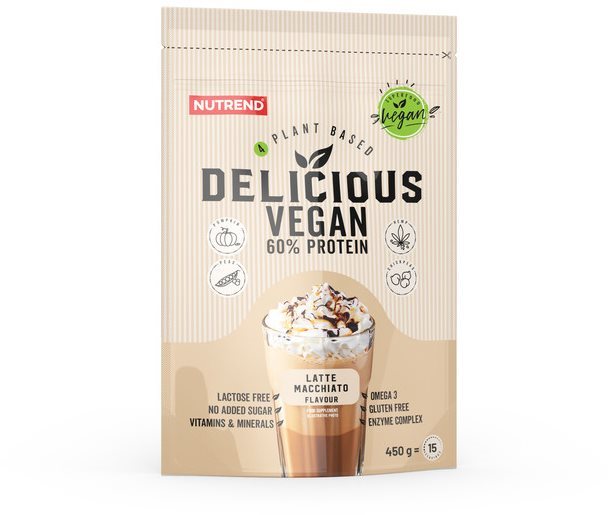 Nutrend Delicious Vegan Protein 450 g, latte macchiato Proteín