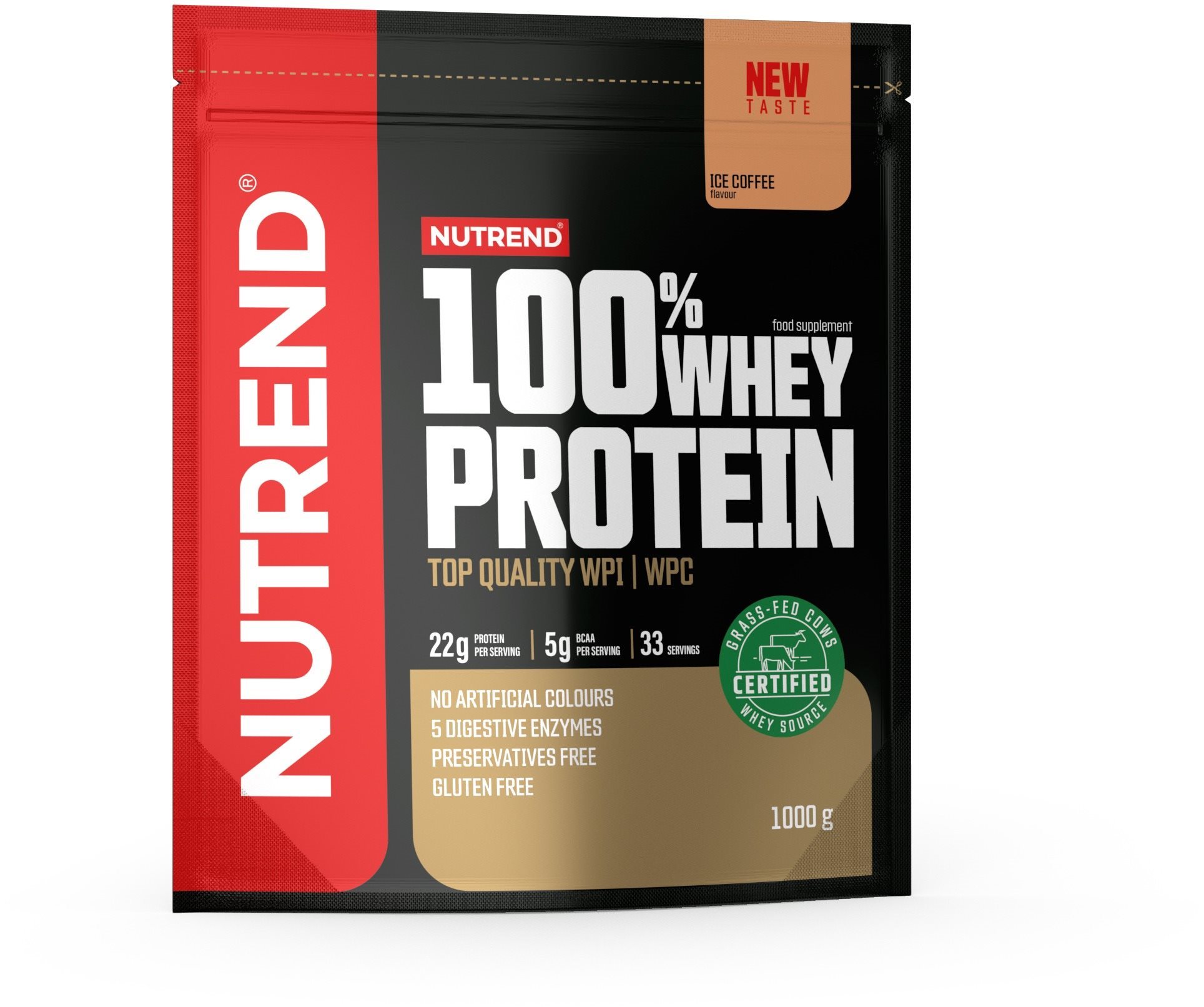 Nutrend 100% Whey Protein 1000 g, ledová káva Protein