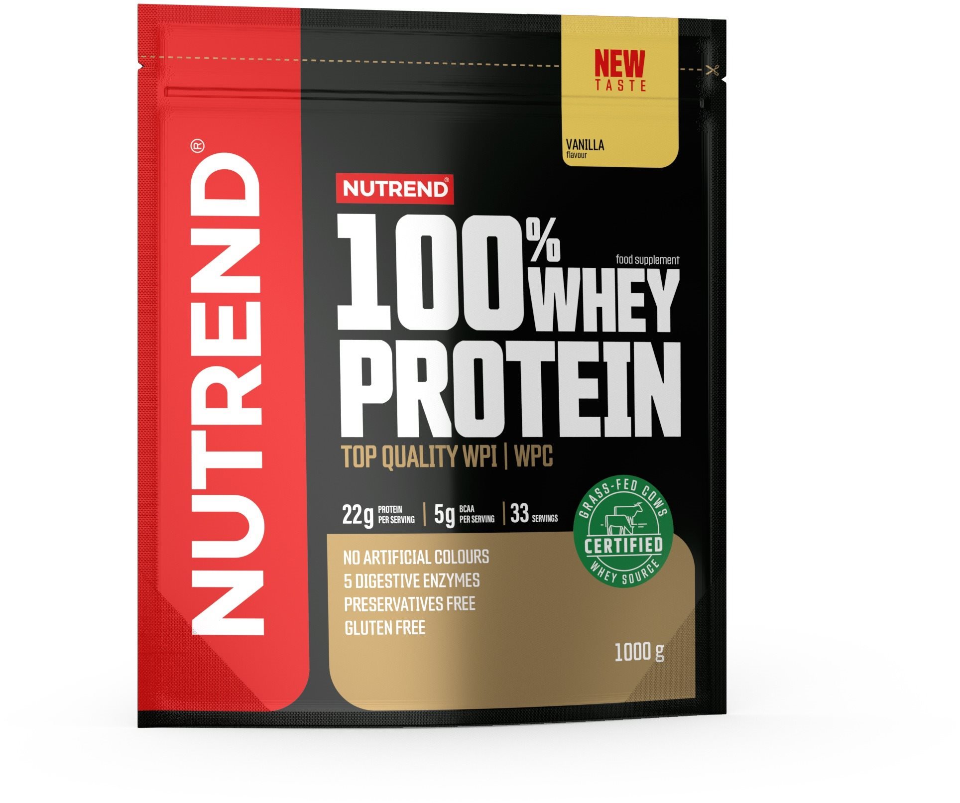Nutrend 100% Whey Protein 1000 g, vanilka Proteín