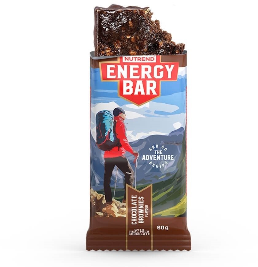 Nutrend Energy bar 60 g, čokoládové brownies Energetická tyčinka
