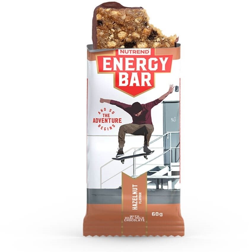 Nutrend Energy bar 60 g, lieskový orech Energetická tyčinka