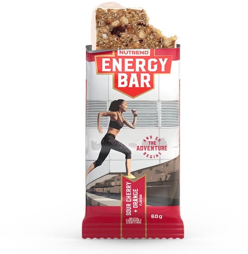 Nutrend Energy bar 60 g, višňa + pomaranč Energetická tyčinka