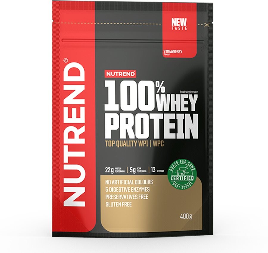 Nutrend 100% Whey Protein 400 g, jahoda Proteín