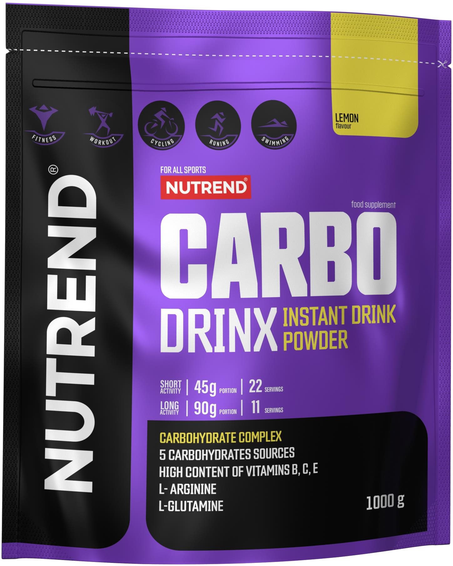 Nutrend Carbodrinx 1 000 g, citrón Gainer