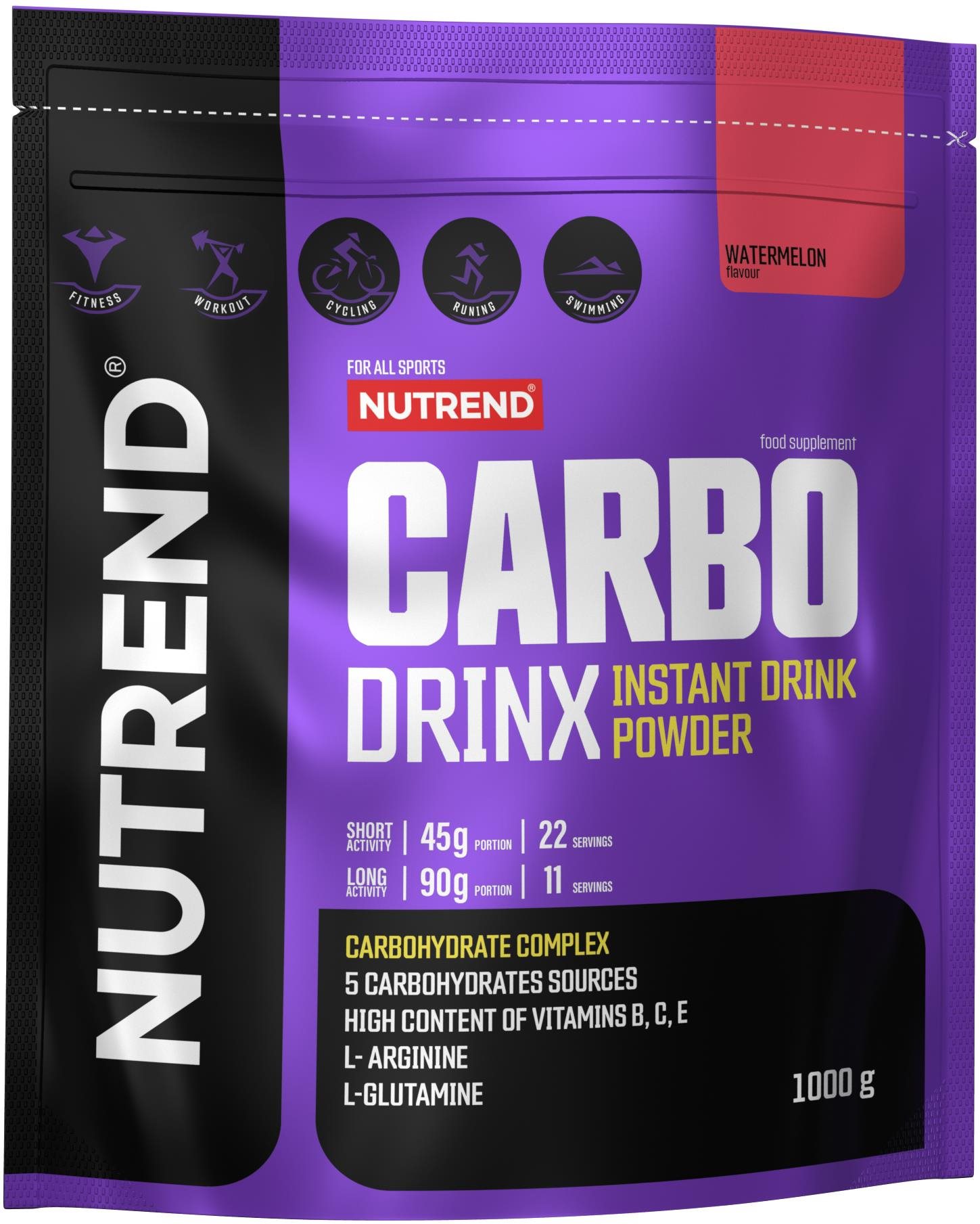 Nutrend Carbodrinx 1000 g, görögdinnye Testtömegnövelő