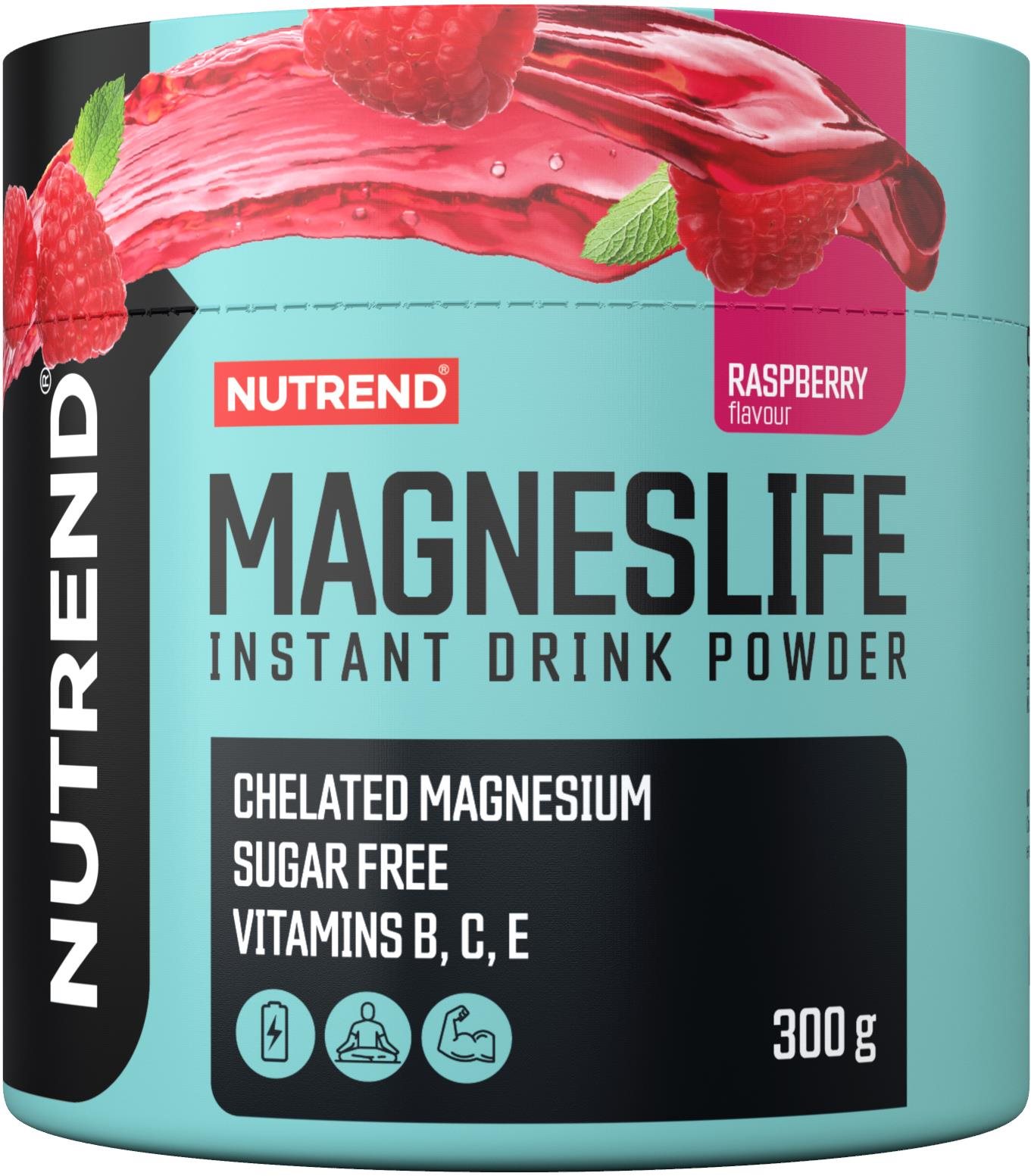 Nutrend Magneslife instant drink powder 300 g, malina Športový nápoj