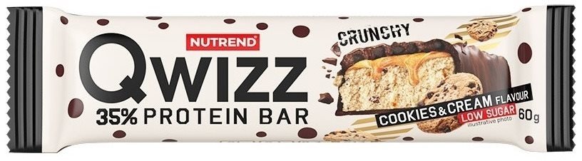 Nutrend QWIZZ Protein Bar 60 g, cookies & cream Proteínová tyčinka