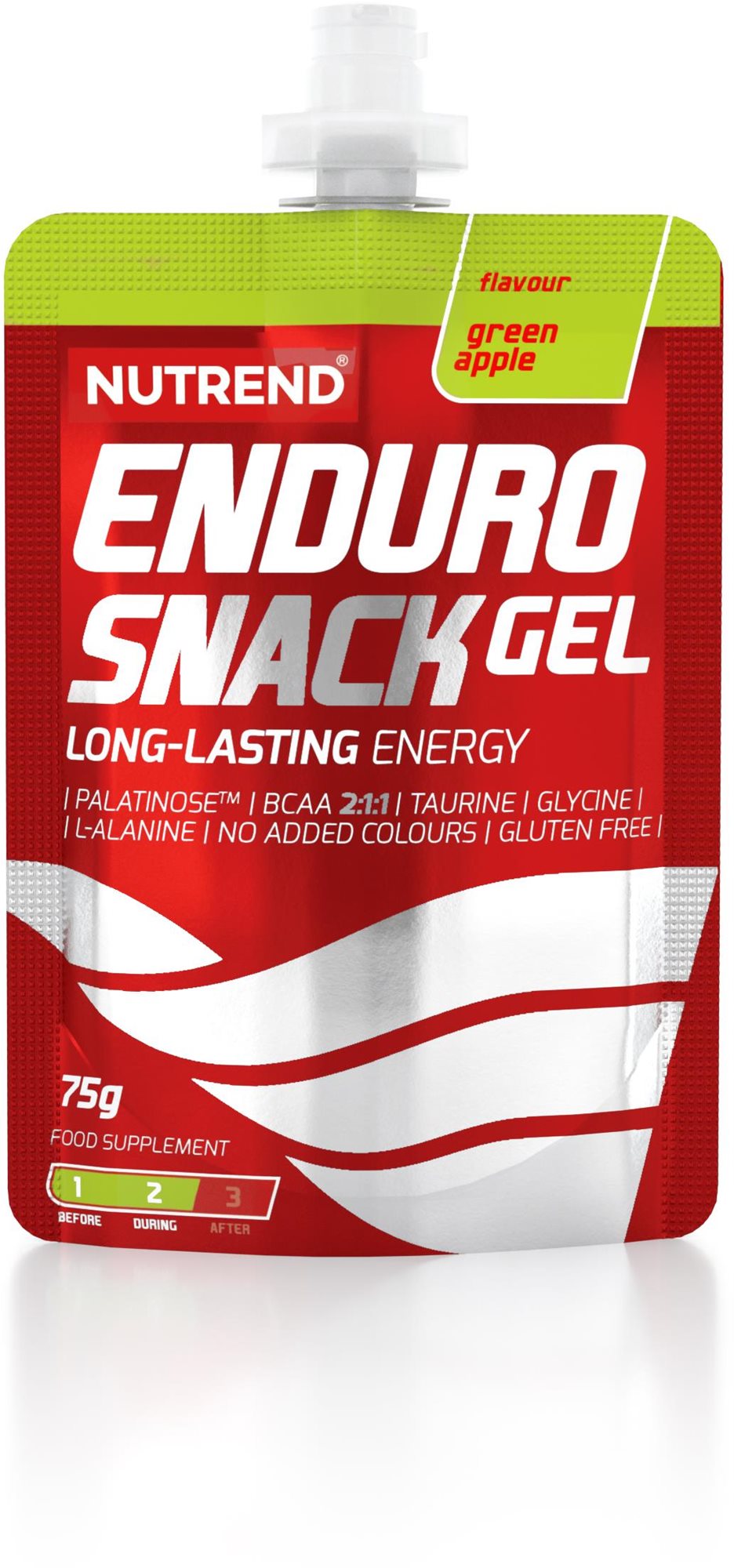 Nutrend Endurosnack vrecko 75 g, zelené jablko Energetický gél