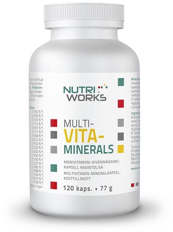 NutriWorks Multivitaminerals 120 kapslí Multivitamín