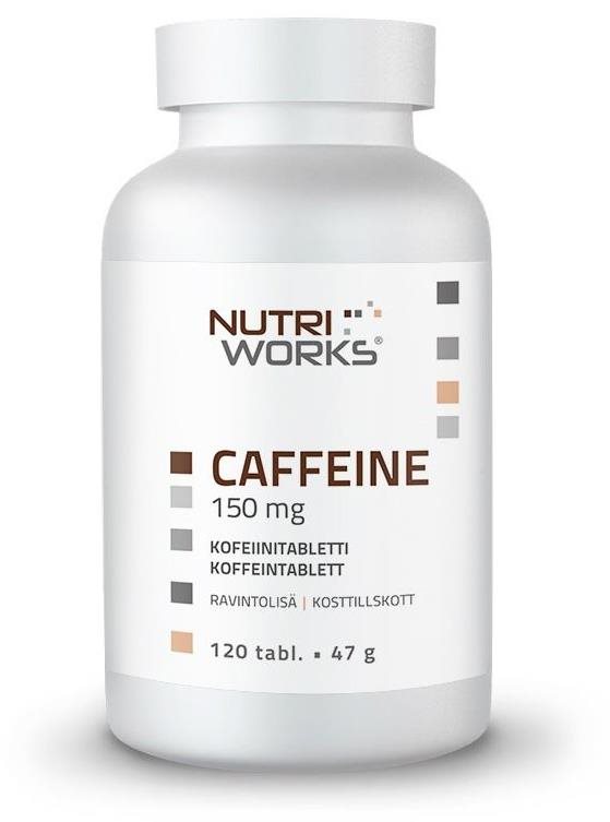 NutriWorks Caffeine 120 tablet Energetické tablety