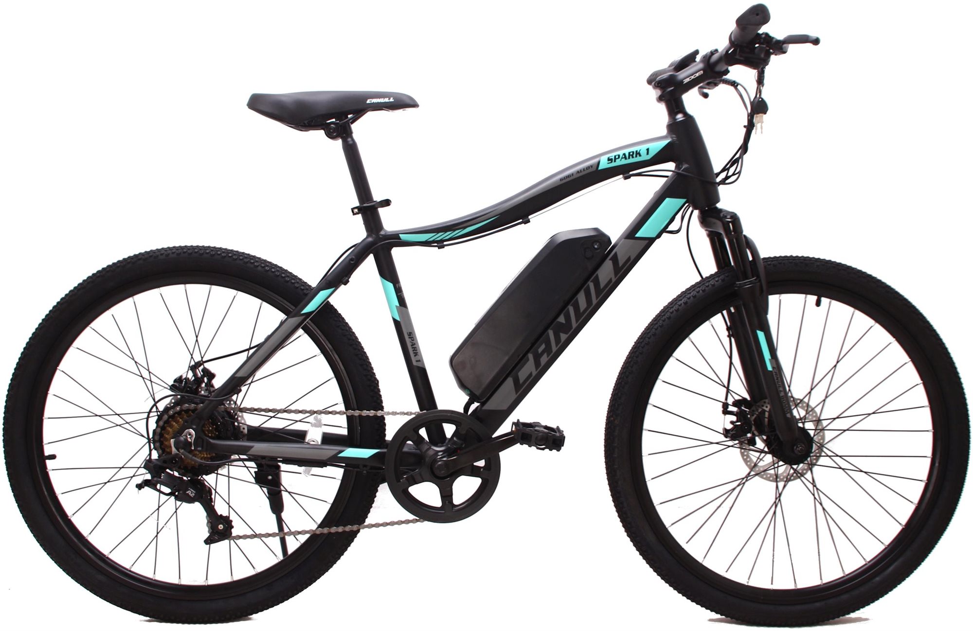 CANULL GT-26MTBS fekete/türkiz Elektromos kerékpár