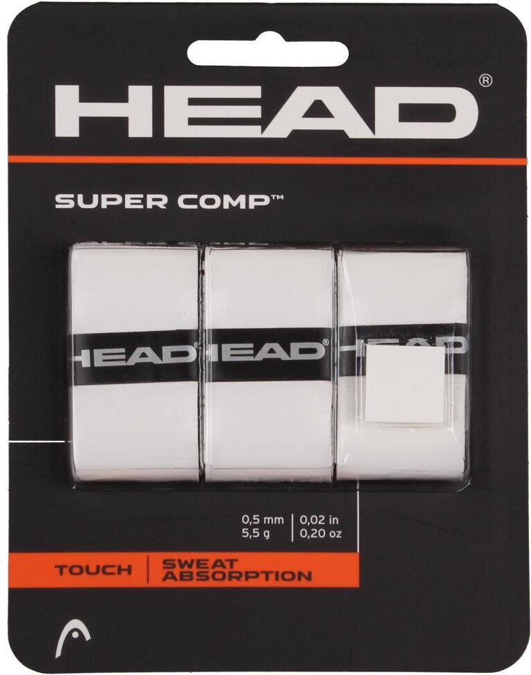 HEAD Multipack 4 ks Super Comp overgrip omotávka tl. 05 mm bílá...