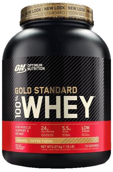 Optimum Nutrition Protein 100 % Whey Gold Standard 2267 g, karamel...