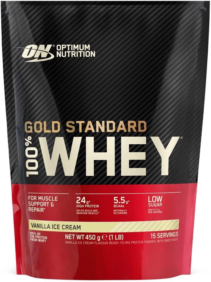 Optimum Nutrition 100% Whey Gold Standard 450g, Vanilla Ice Cream...