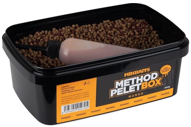 Mikbaits Method pelet box 400 g Mango + 120 ml Activator Pelety