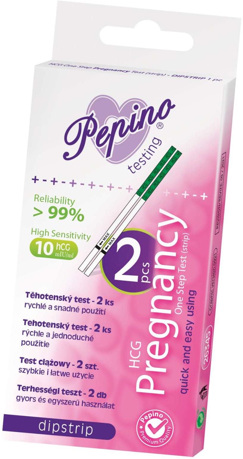 PEPINO Tehotenský test Dipstrip 2 ks Tehotenský test