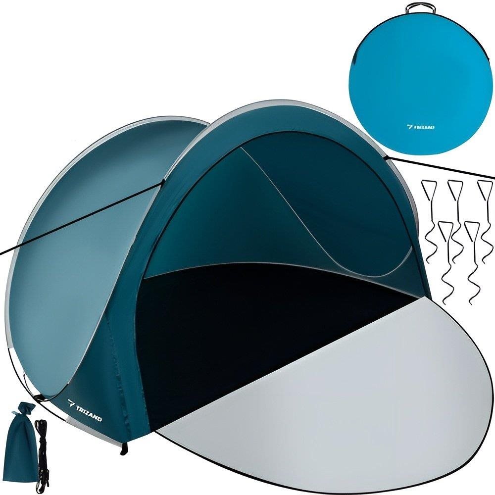 Trizand 21267 samorozkládací plážový stan 200 × 120 × 110 cm modrý...