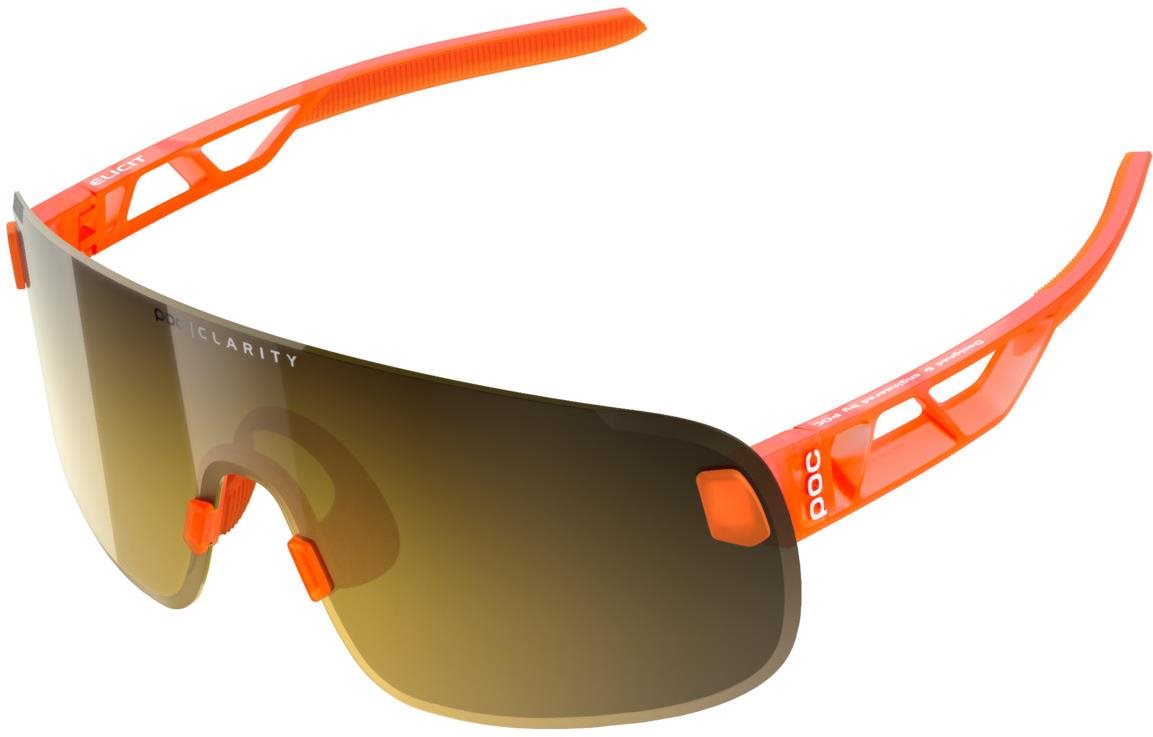 POC Elicit Fluorescent Orange Translucent/Clarity Road Gold...