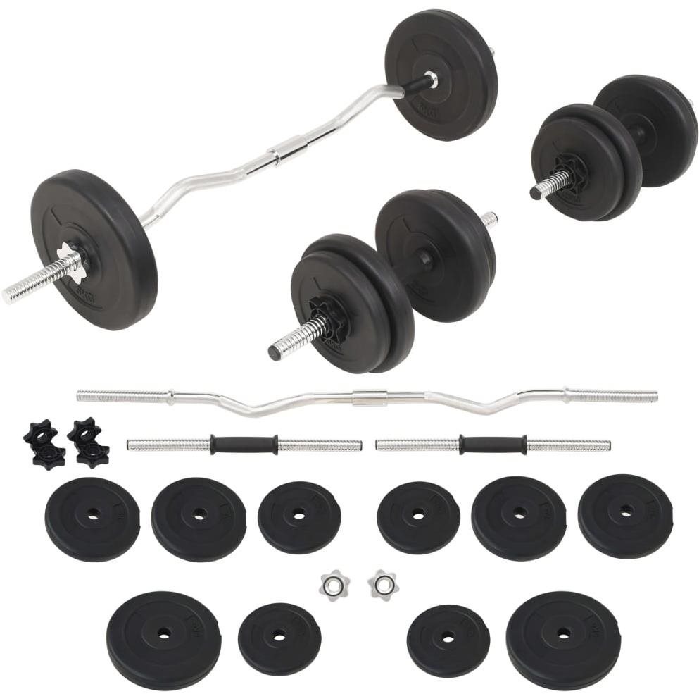 SHUMEE Súprava činek barbell a dumbbell, 30 kg Sada činiek