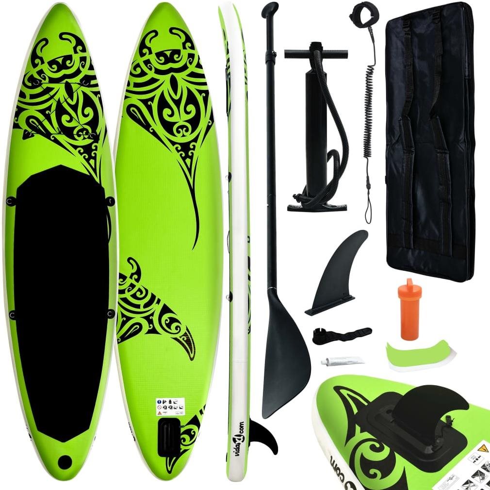 SHUMEE Nafukovací SUP paddleboard 305 × 76 × 15 cm zelený Paddleboard