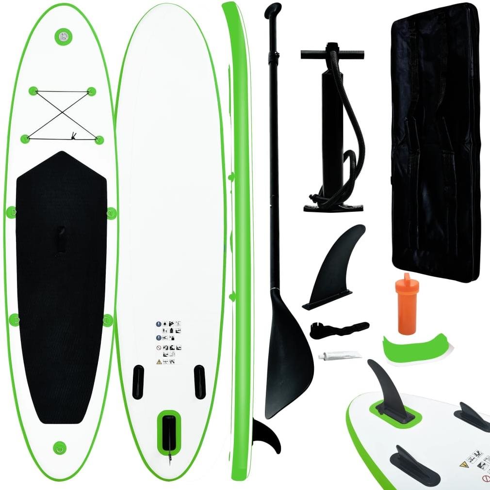 SHUMEE Nafukovací SUP paddleboard zeleno-biely 300 Paddleboard