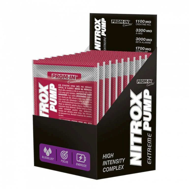 PROM-IN Essential Nitrox Pump Extreme 10 x 15 g višeň Anabolizér