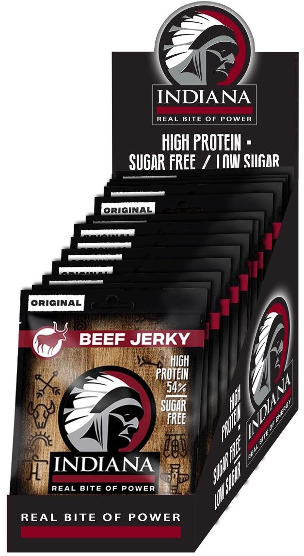 INDIANA Jerky hovädzie Originál 15 × 25 g display Sušené mäso