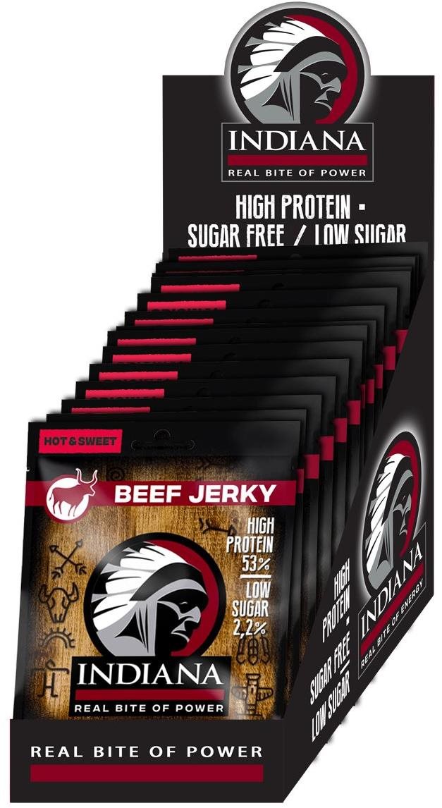 INDIANA Jerky hovädzie Hot & Sweet 15× 25 g display Sušené mäso