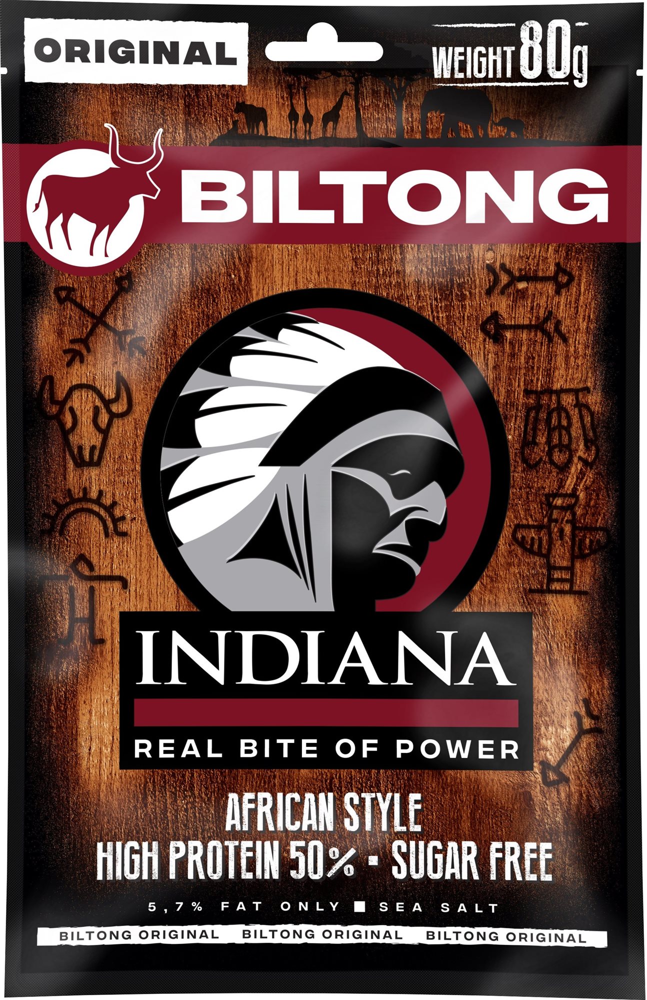 Indiana Biltong hovädzie Originál 80 g Sušené mäso