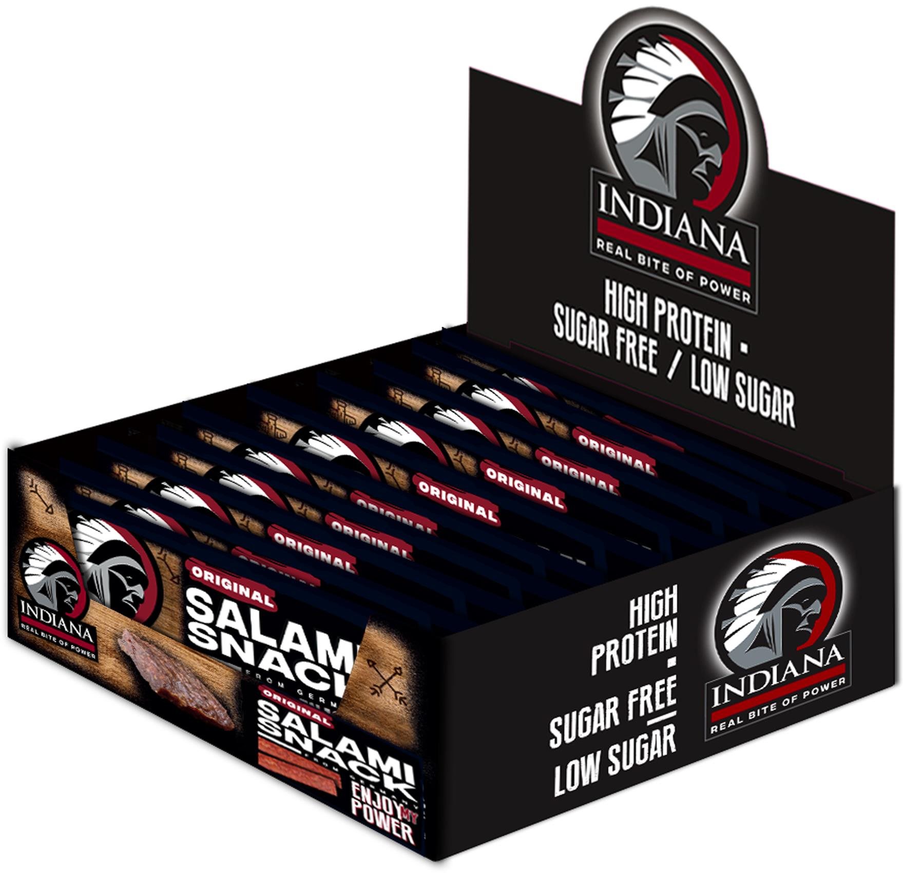 Indiana Salami Snack Original 18 × 10 g – display Sušené mäso