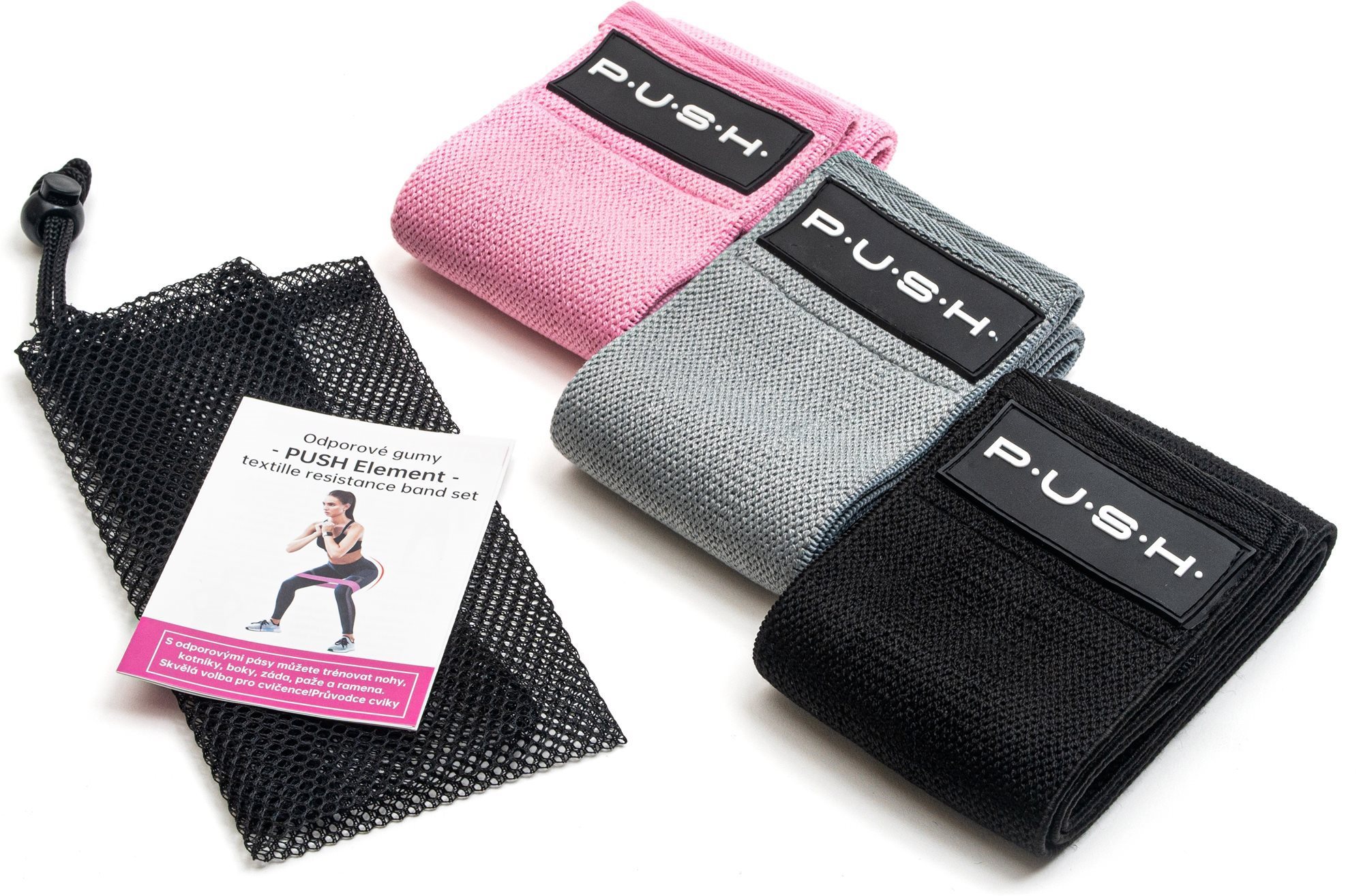 PUSH Element – textille resistance band set Sada gúm na cvičenie