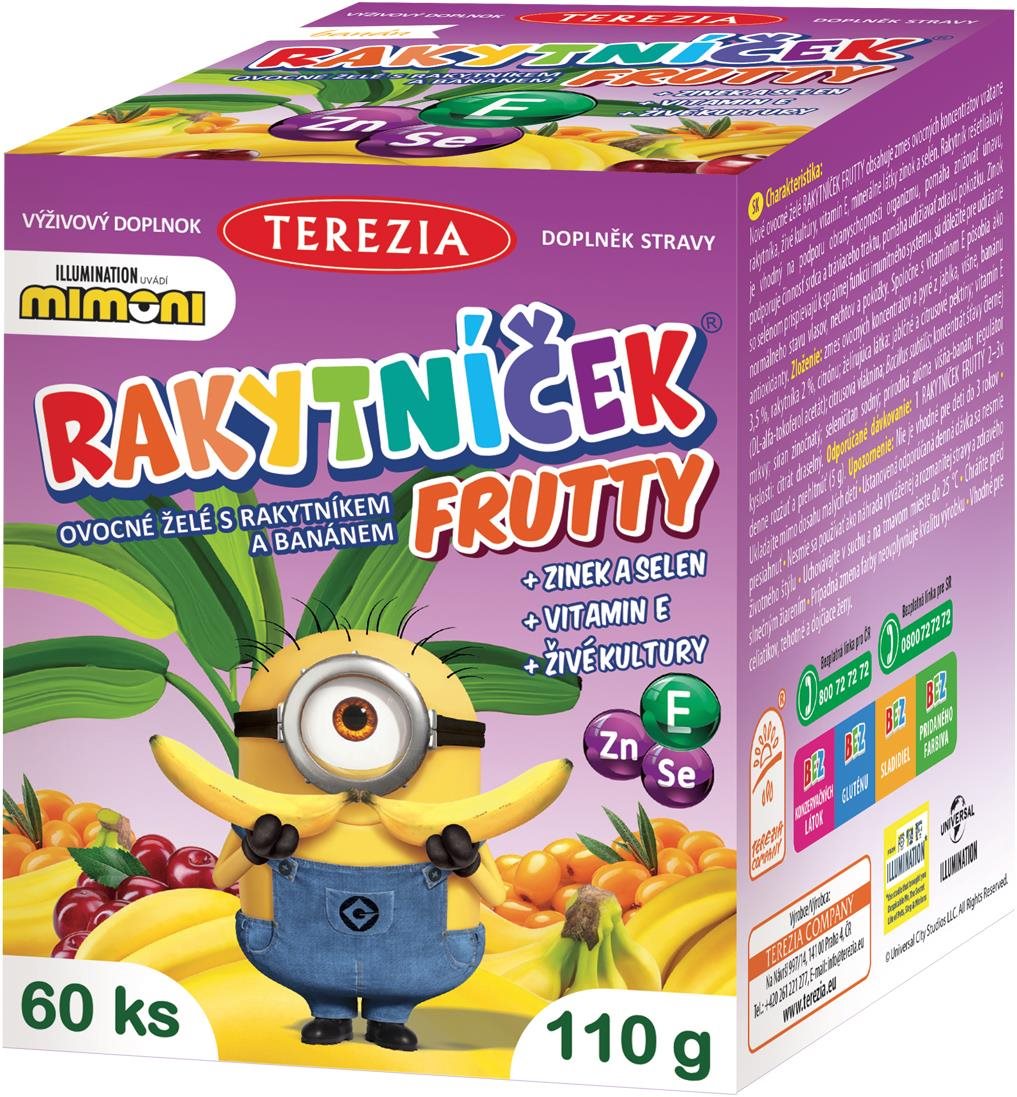 RAKYTNÍČEK Fruitty Mimoni banán 60 ks Multivitamín