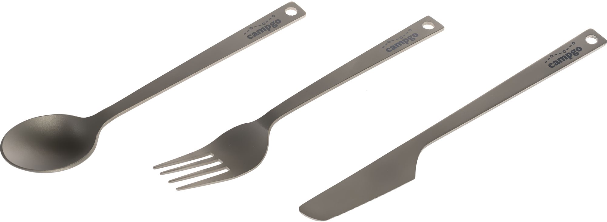 Campgo 3-Piece Titanium Durable Cutlery Set Príbor