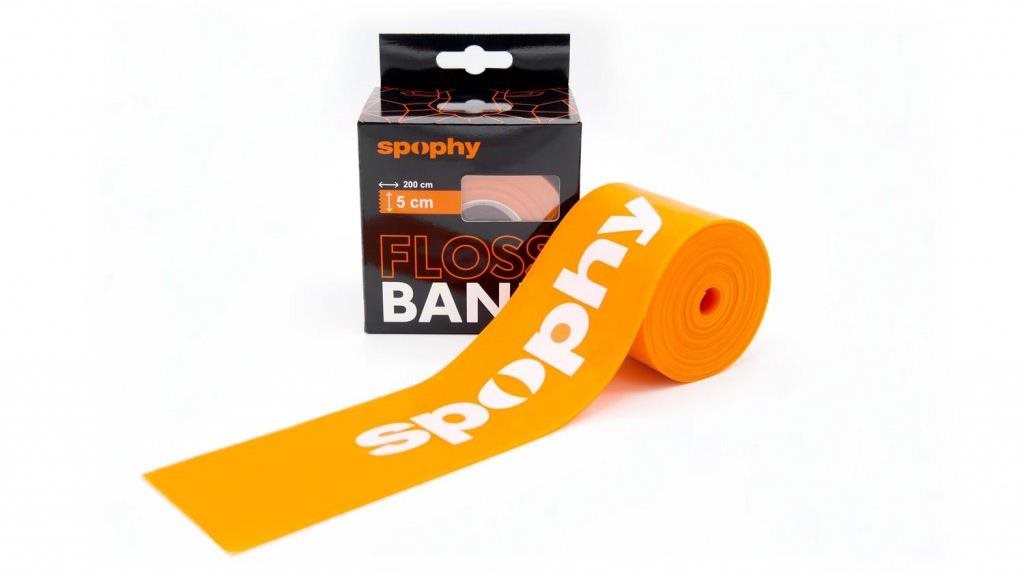 Spophy Flossband Orange, flossband oranžový, 5 cm × 2 m Bandáž