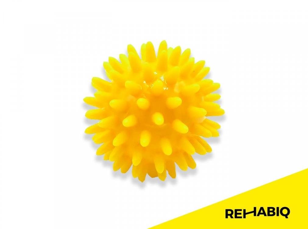 Rehabiq Masážna loptička ježko žltý, 6 cm Masážna loptička