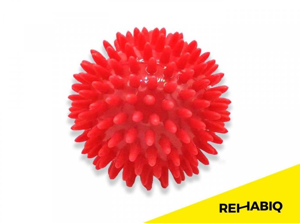 Rehabiq Masážna lopta ježko červený, 8 cm Masážna loptička