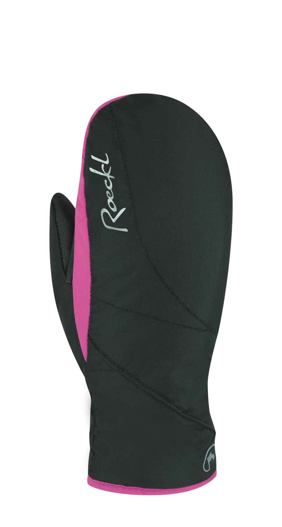 Roeckl Atlas GTX Mitten Black Pink 4 Lyžiarske rukavice