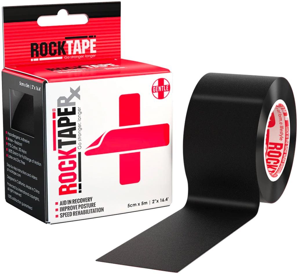 RockTape pro citlivou pokožku kinesiologický tejp černý Tejp
