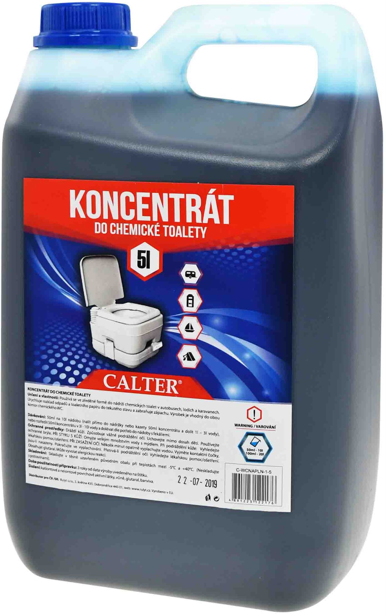 Calter do chemickej toalety – 5 L Roztok