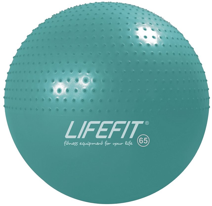 Lifefit Massage ball 65 cm, tyrkysová Fitlopta