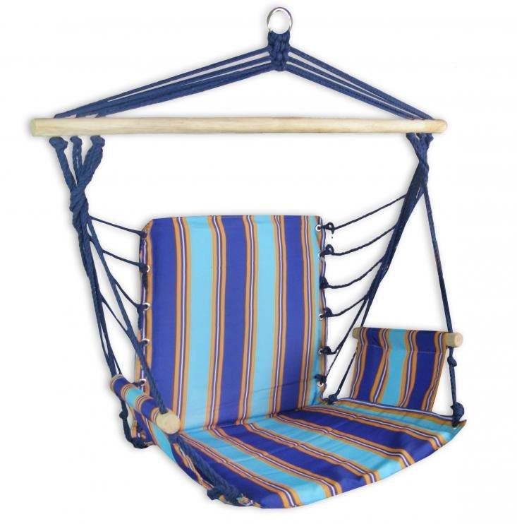 Hojdacie kreslo Sedco relax 103 × 56 cm modré Závesné kreslo