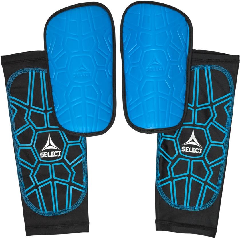 SELECT Shin guard Super safe blue, L-es méret Sípcsontvédő