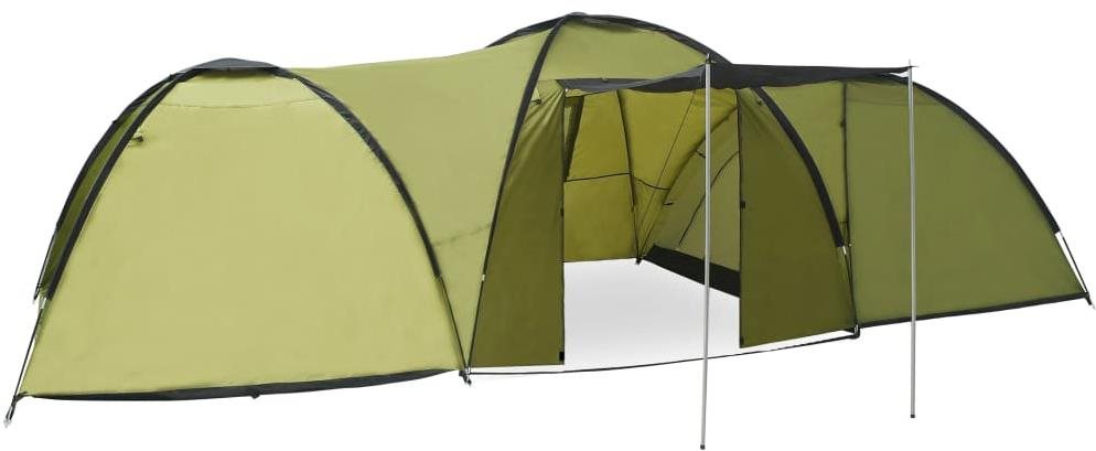 Kempingový stan iglu 650 × 240 × 190 cm pre 8 osôb zelený Stan