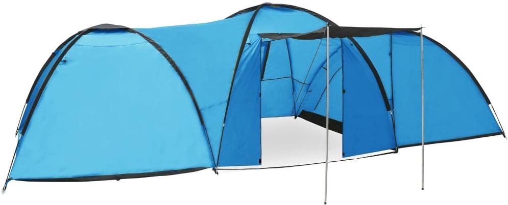 Kempingový stan iglu 650 × 240 × 190 cm 8 osôb modrý Stan