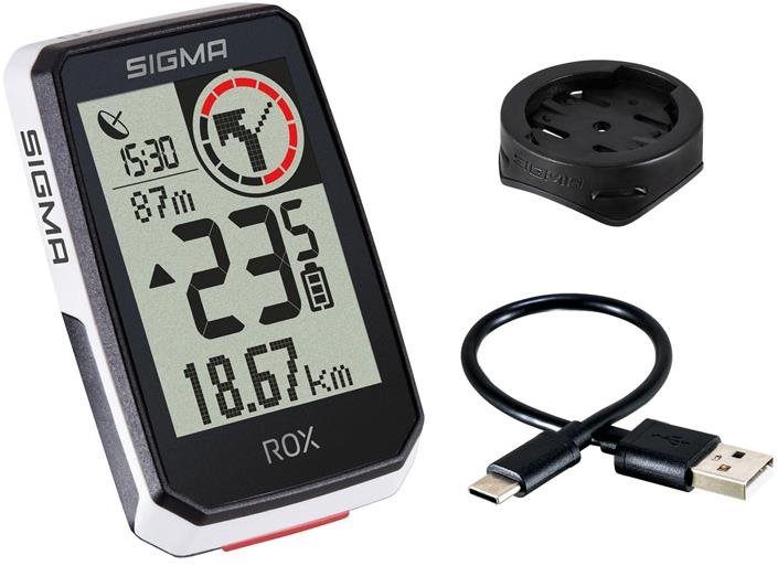 Sigma ROX 2.0 čierna/biela Cyklocomputer