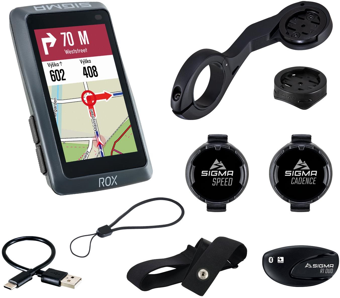 Sigma ROX 12.1 EVO SENSOR SET sivá Cyklocomputer