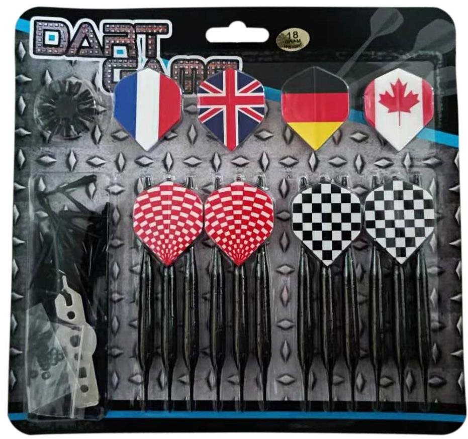 MASTER Black Plated Brass 12 ks, softip 18 g sada Šípky