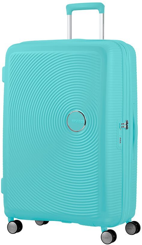 American Tourister Soundbox Spinner 77 EXP Poolside Blue Bőrönd
